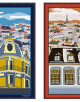 Paris Rooftops Navy DOUBLE SIDED