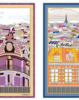 Paris Rooftops Purple DOUBLE SIDED