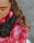 Fringed Monogram Black