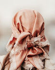 Fringed Monogram Peach