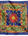 Leaves and Tassels Blue 90cm