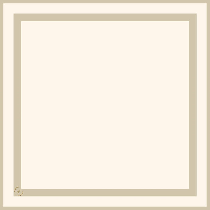 Cream Beige Border Samara 70cm