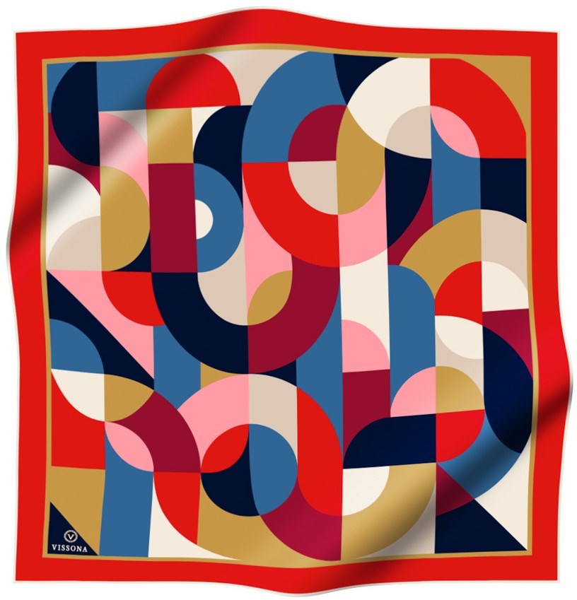 Colourblock  Red/Beige/Blue