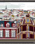 Paris Rooftops Charcoal DOUBLE SIDED